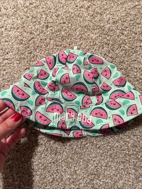 Kids Watermelon Sun Hat - Mint Green & Pink